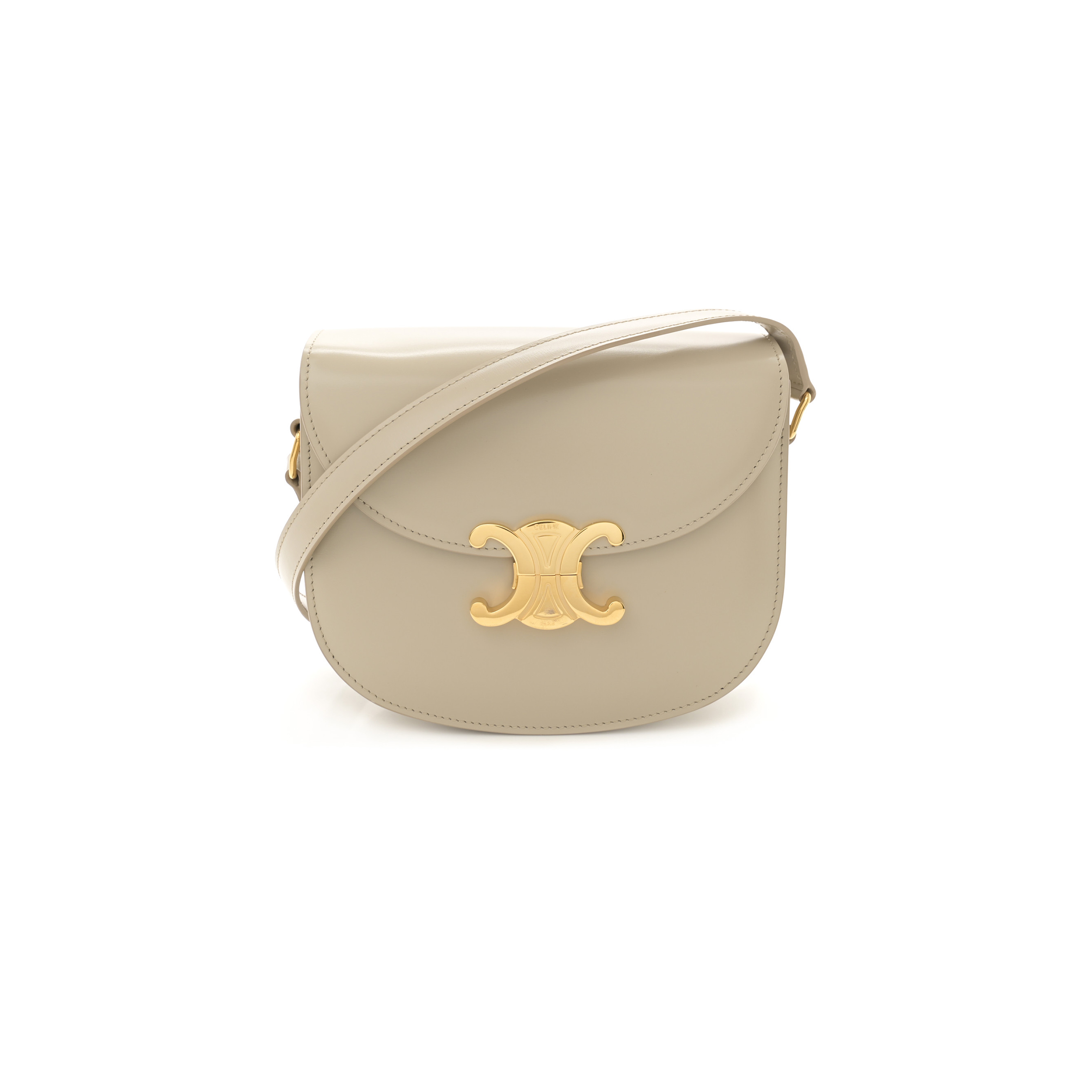 Ce**e shoulder bag in teen besace triomphe shiny calfskin 110413bf4.02ls (18.5*16*6cm)